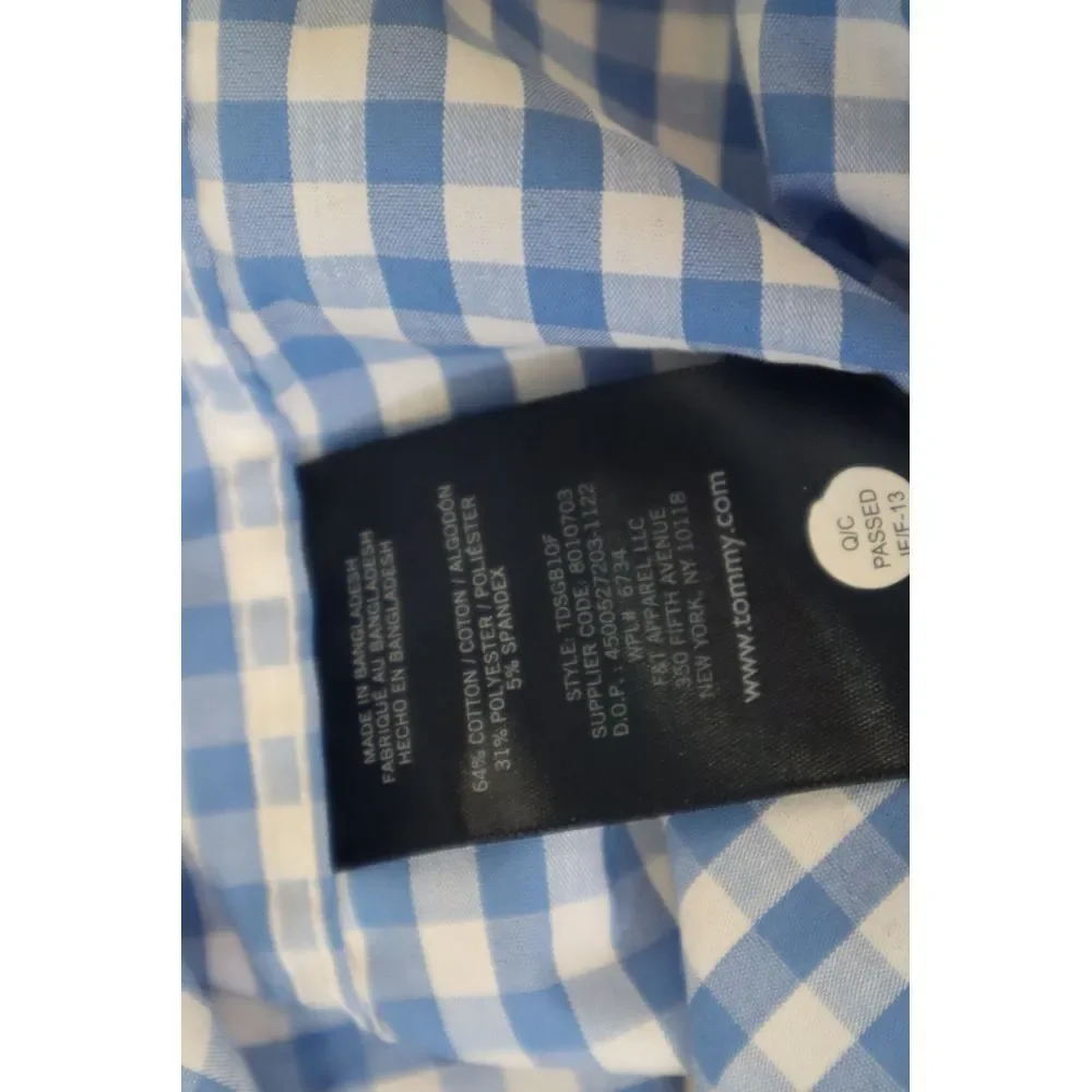 Tommy Hilfiger Boys 2-Pc Long-Sleeve Stretch Gingham Shirt & Bow Tie Set Size 20